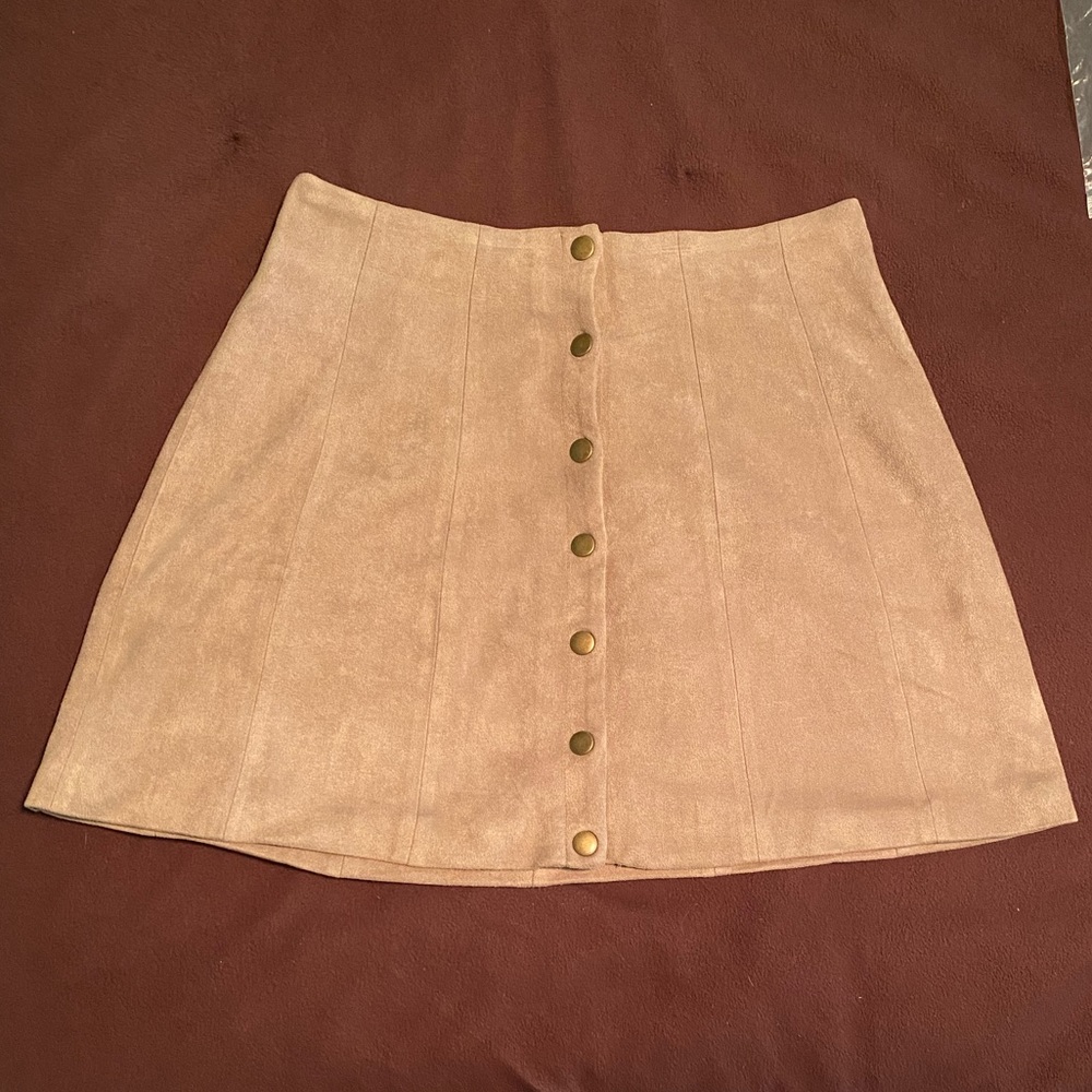 Altar’d State Suade Button Down Skirt